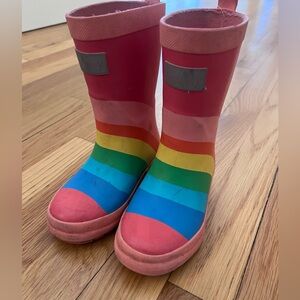 Colorful Striped Rain Boots Size 9